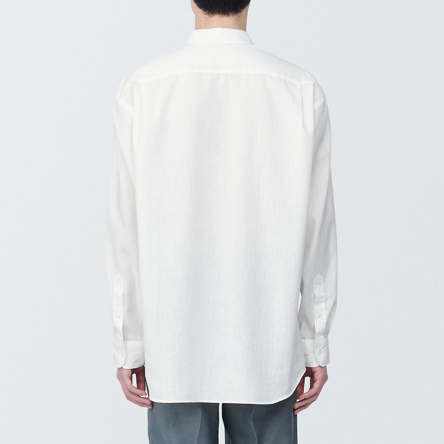 M's Hemp blend  L/S shirtWhiteXS