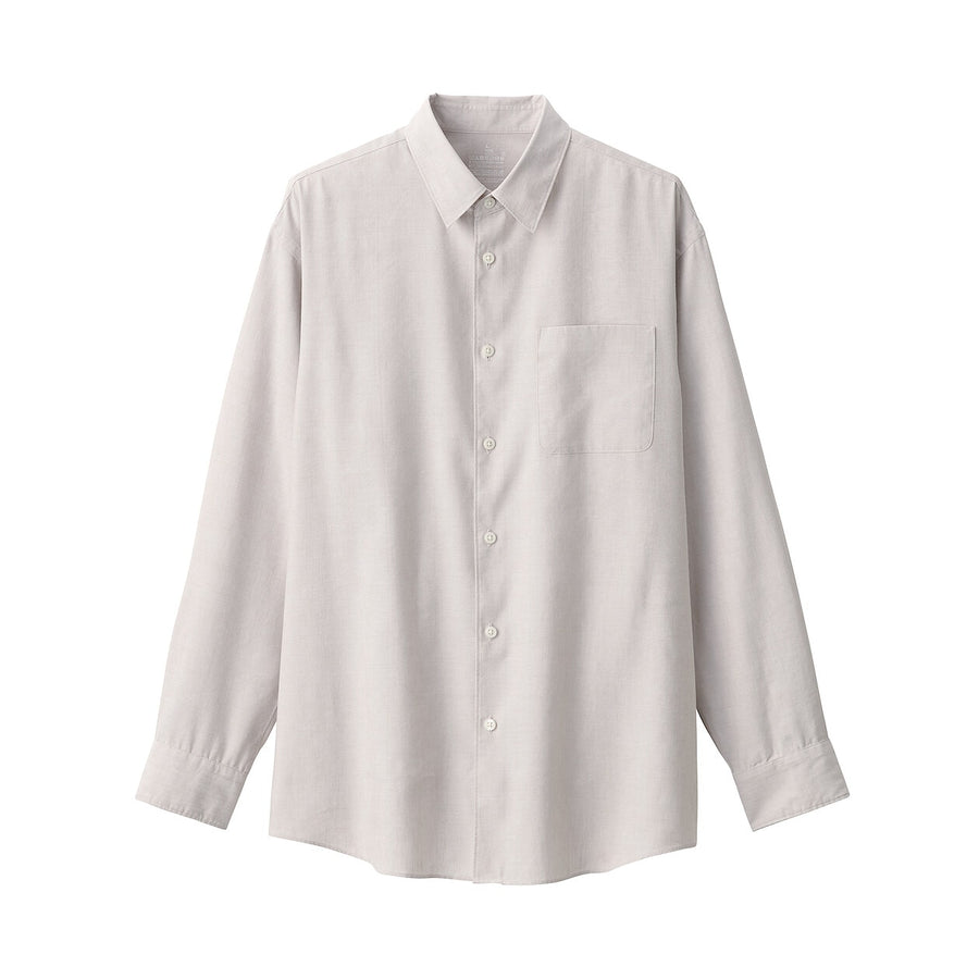 M's Hemp blend  L/S shirtWhiteXS