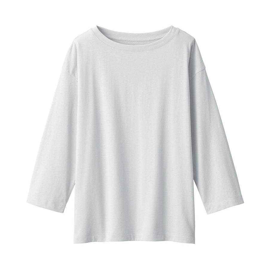 Women's Jersey Boat neck 3/4 sleeve T-shirtWhiteXS