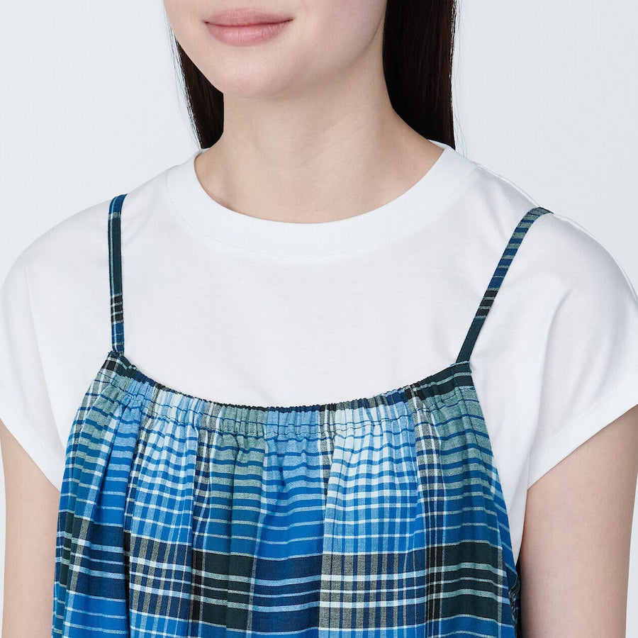 Women's Madras check Camisole dressBlue checkXS