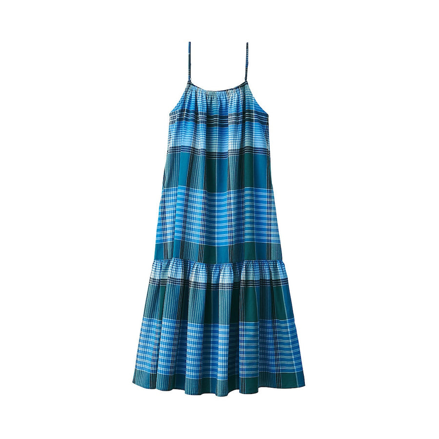 Women's Madras check Camisole dressBlue checkXS