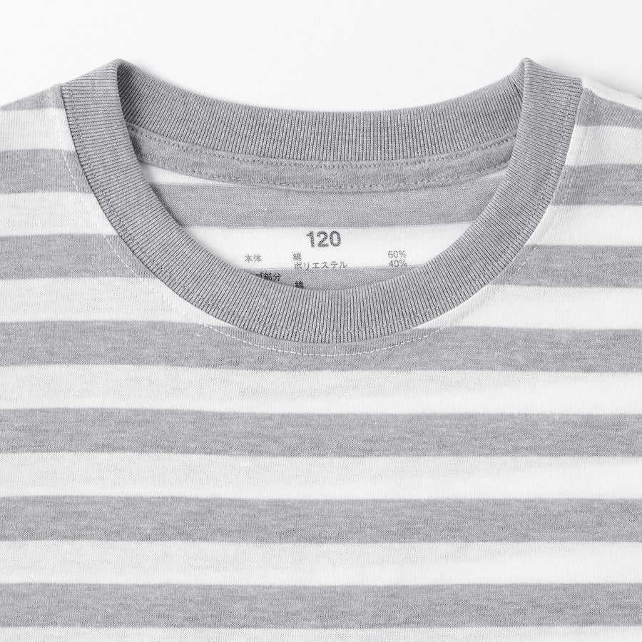 K's Crewneck S/S T-Shirt (border)Gray stripe110