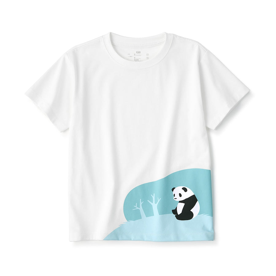 Organic Cotton Muji Children's Clothes MUJI Print S/S T-Shirt