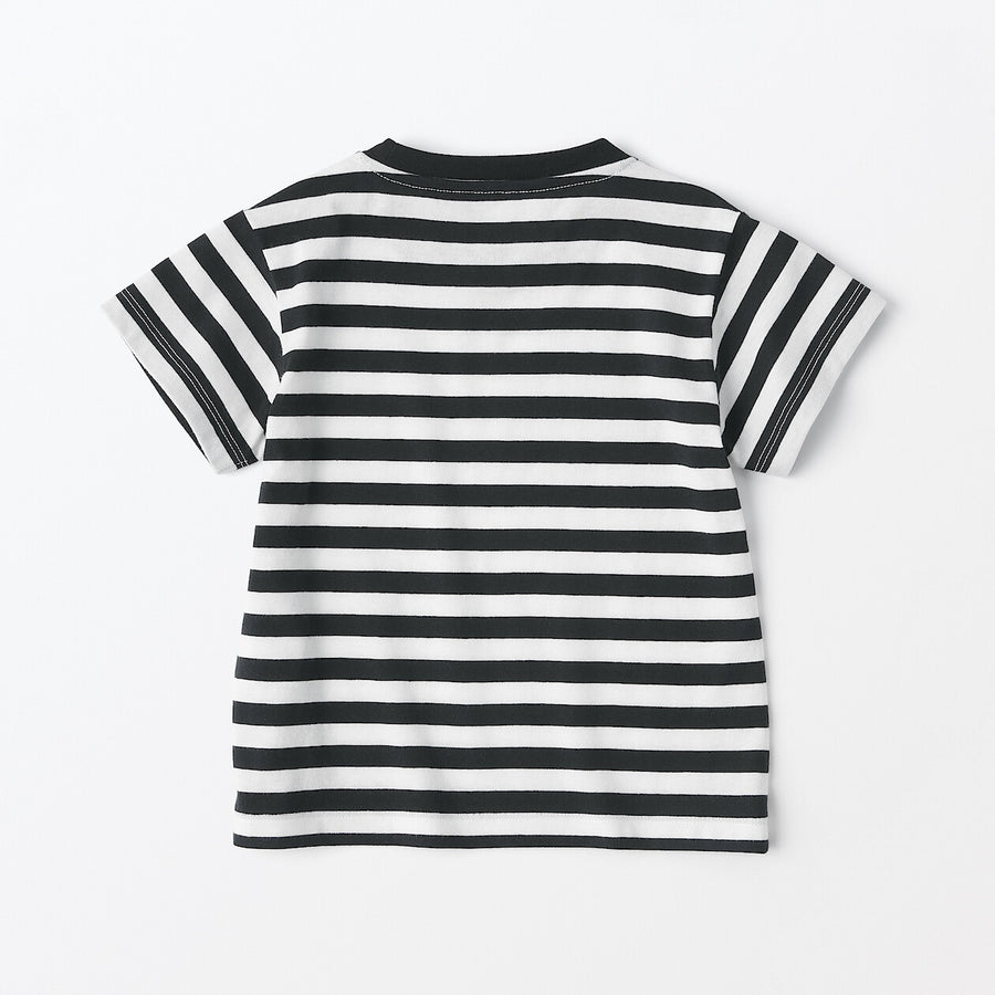 Baby Crewneck S/S T-Shirt(border) Grey Stripe80