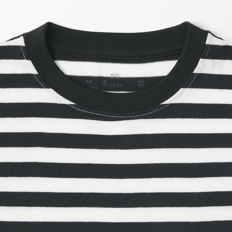 Baby Crewneck S/S T-Shirt(border) Grey Stripe80
