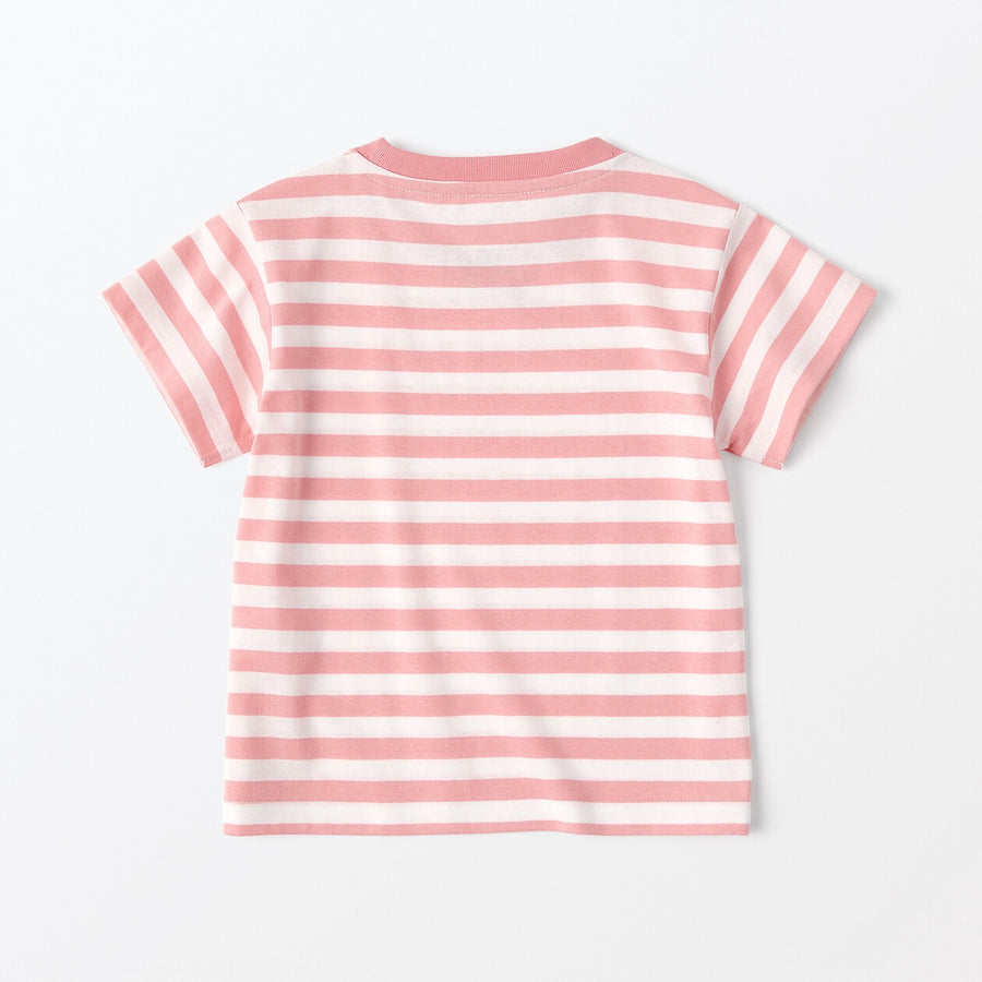 Baby Crewneck S/S T-Shirt(border) Grey Stripe80