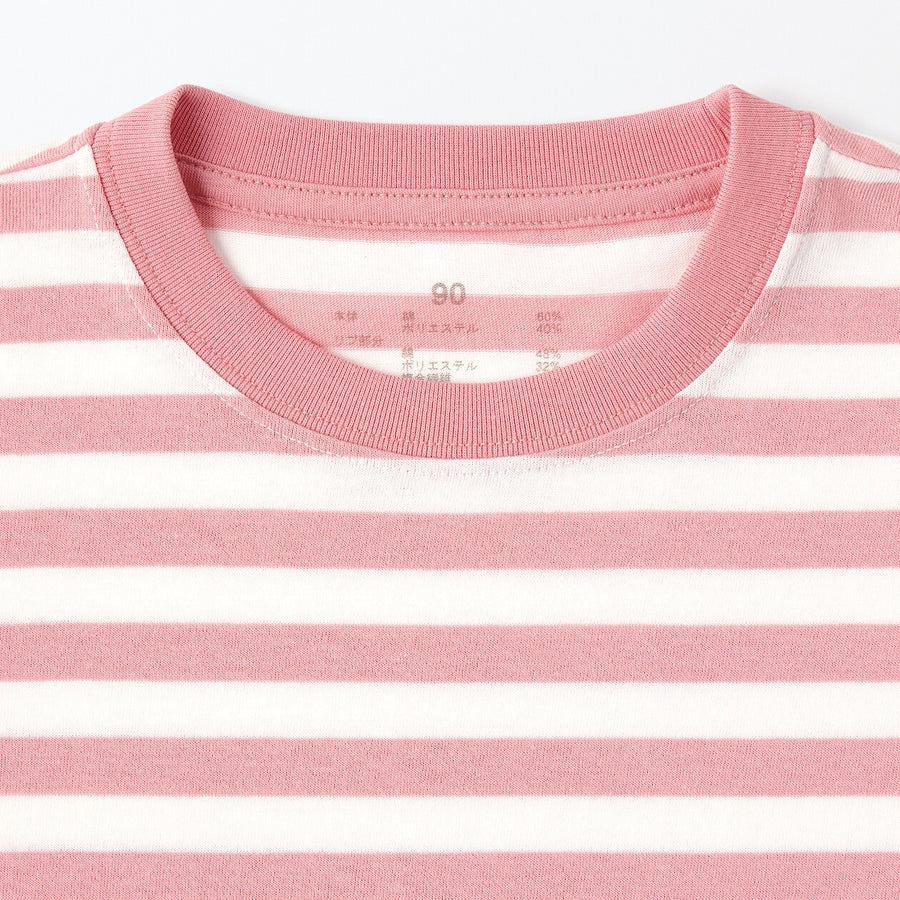 Baby Crewneck S/S T-Shirt(border) Grey Stripe80