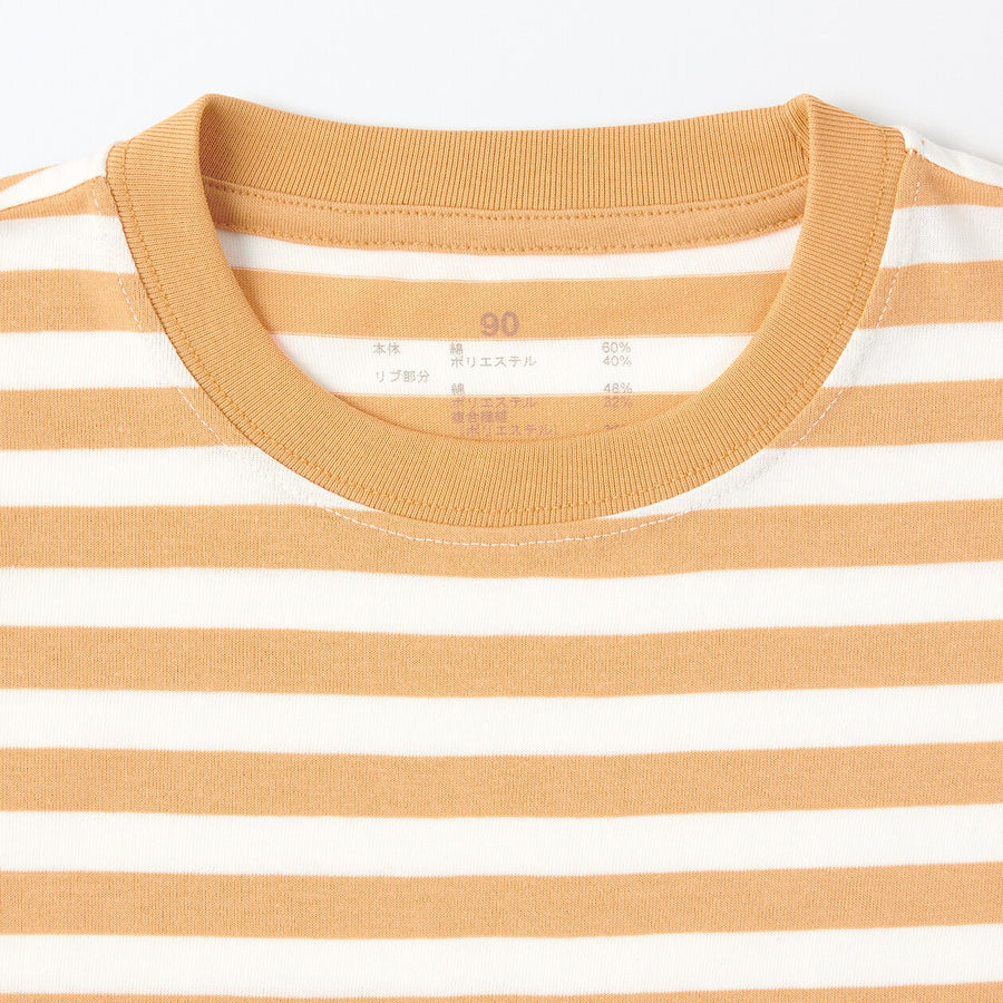 Baby Crewneck S/S T-Shirt(border) Grey Stripe80