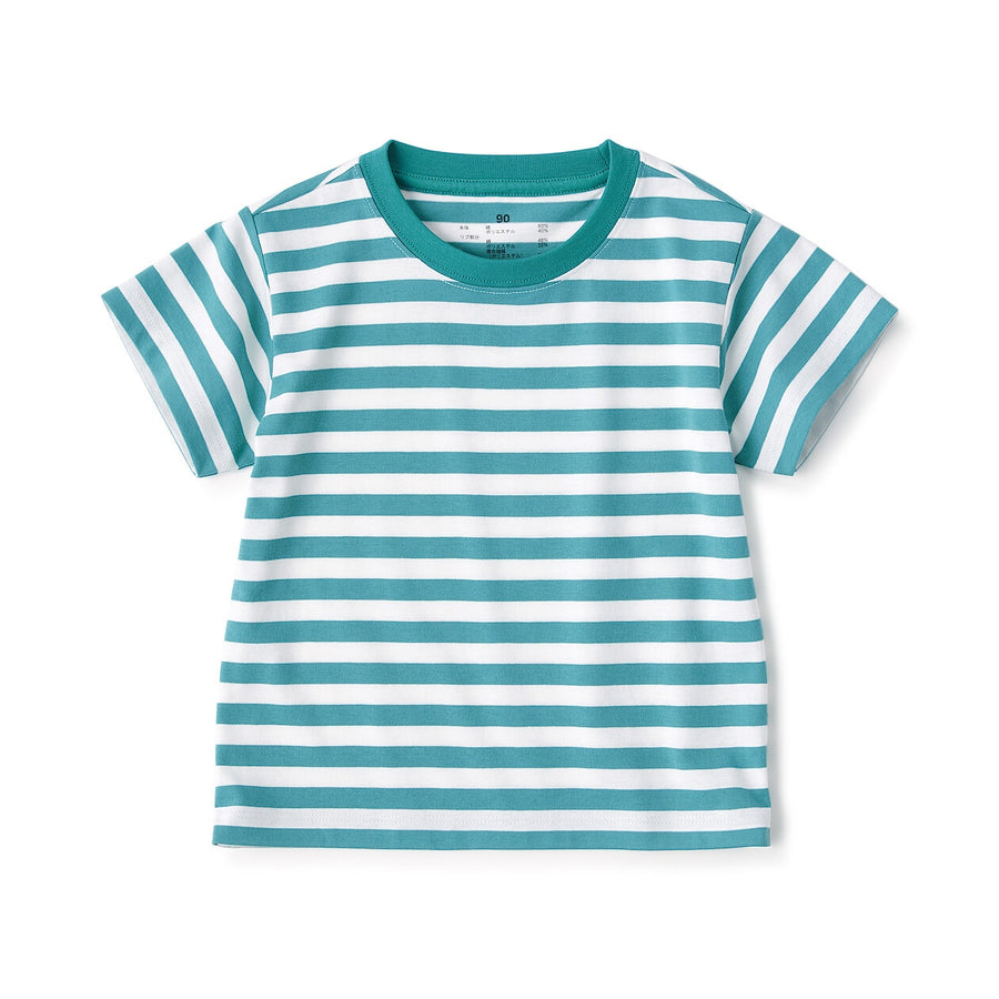 Baby Crewneck S/S T-Shirt(border) Grey Stripe80