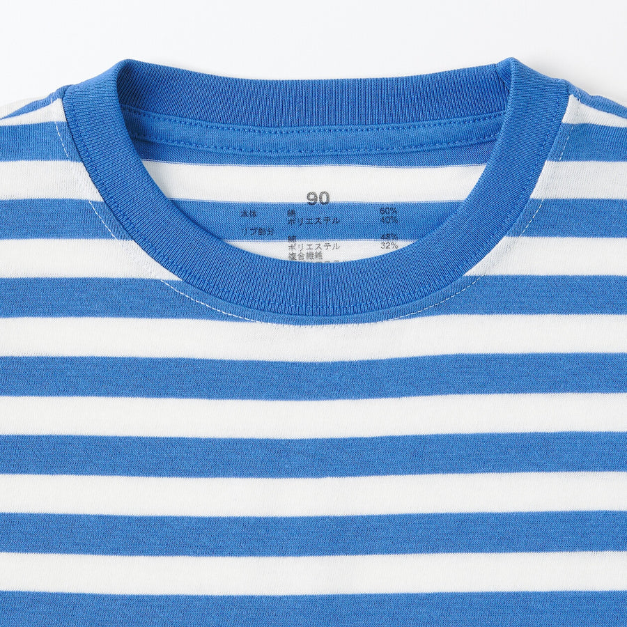 Baby Crewneck S/S T-Shirt(border) Grey Stripe80