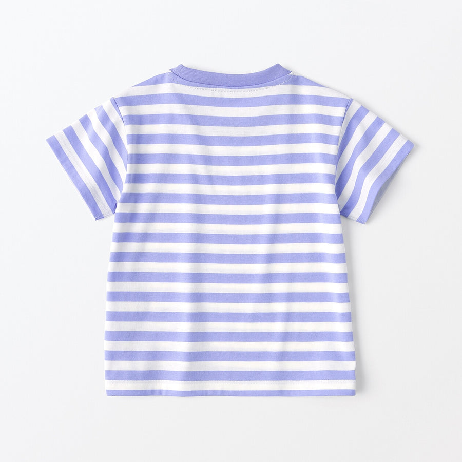 Baby Crewneck S/S T-Shirt(border) Grey Stripe80