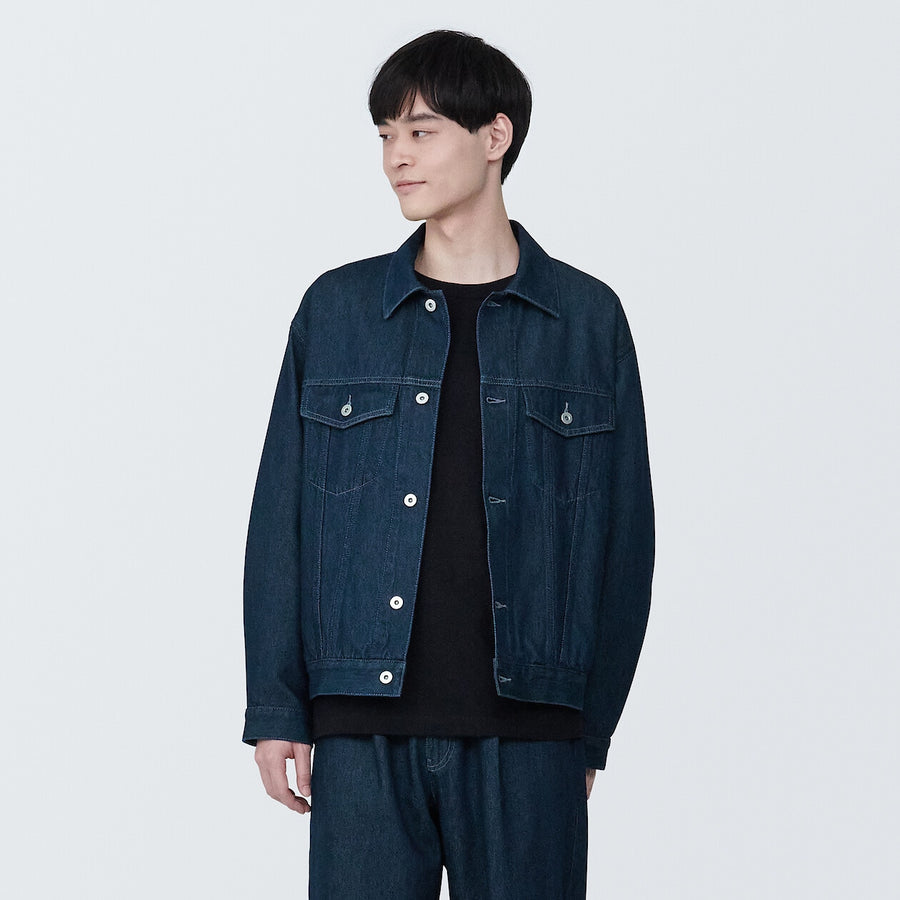 M's kapok blended denim jacket Dark navyXS