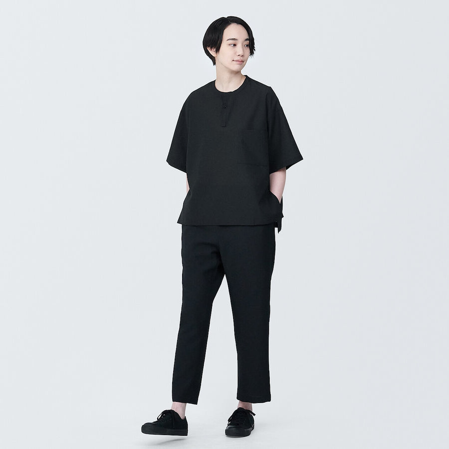 Breathable easy-clean S/S pullover shirt BlackXS