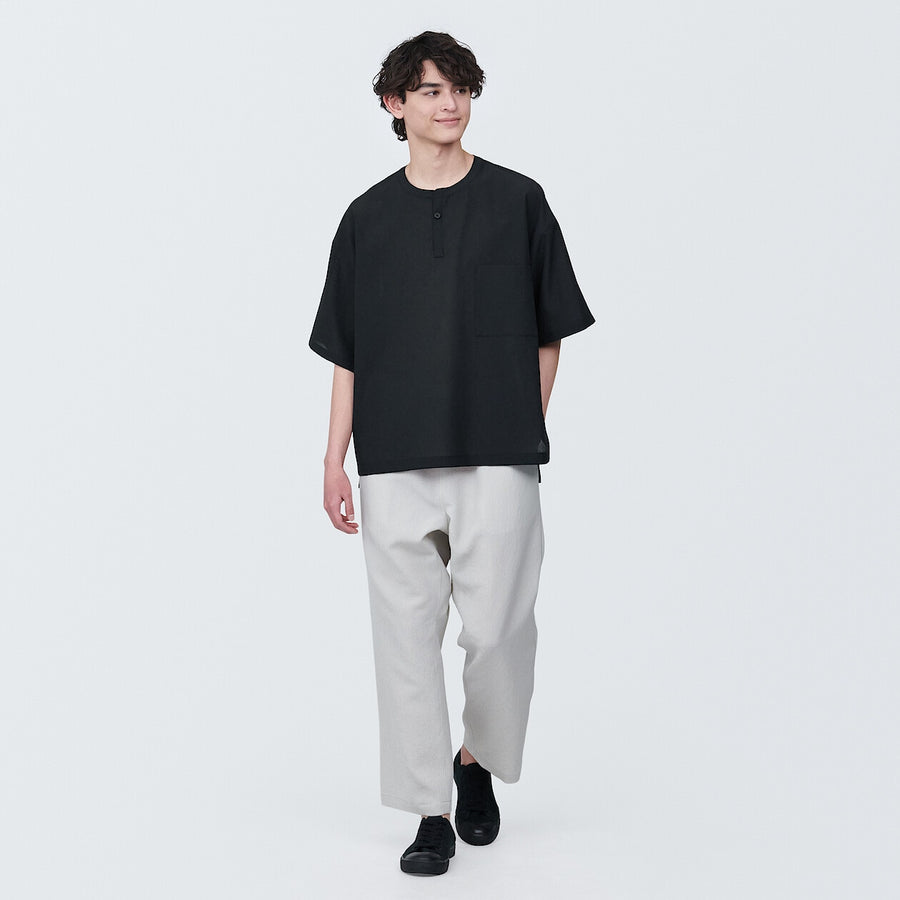 Breathable easy-clean S/S pullover shirt BlackXS