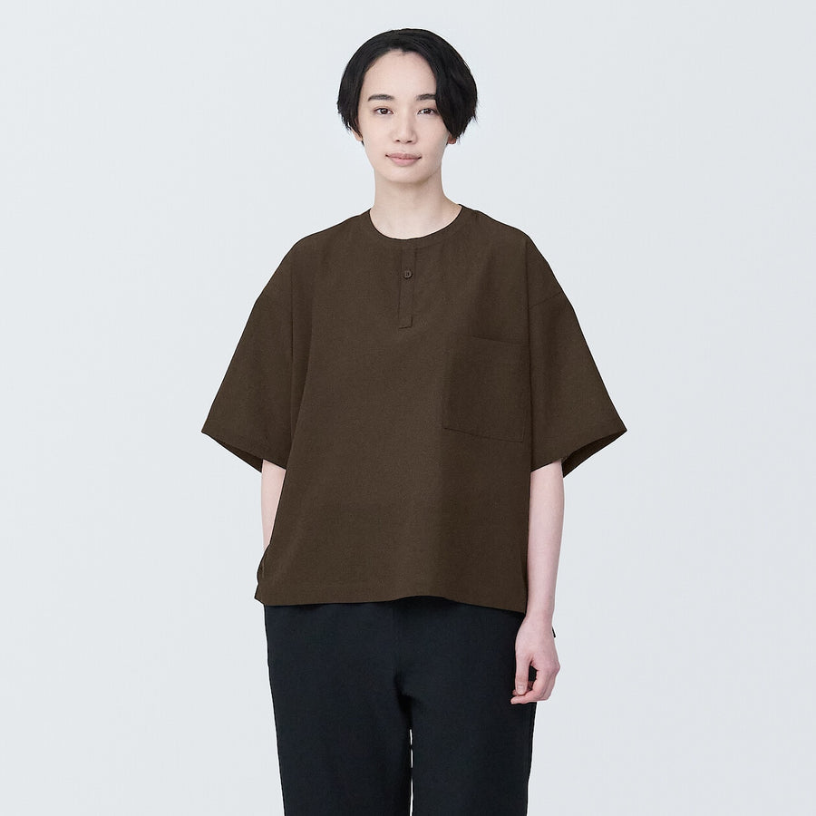 Breathable easy-clean S/S pullover shirt BlackXS