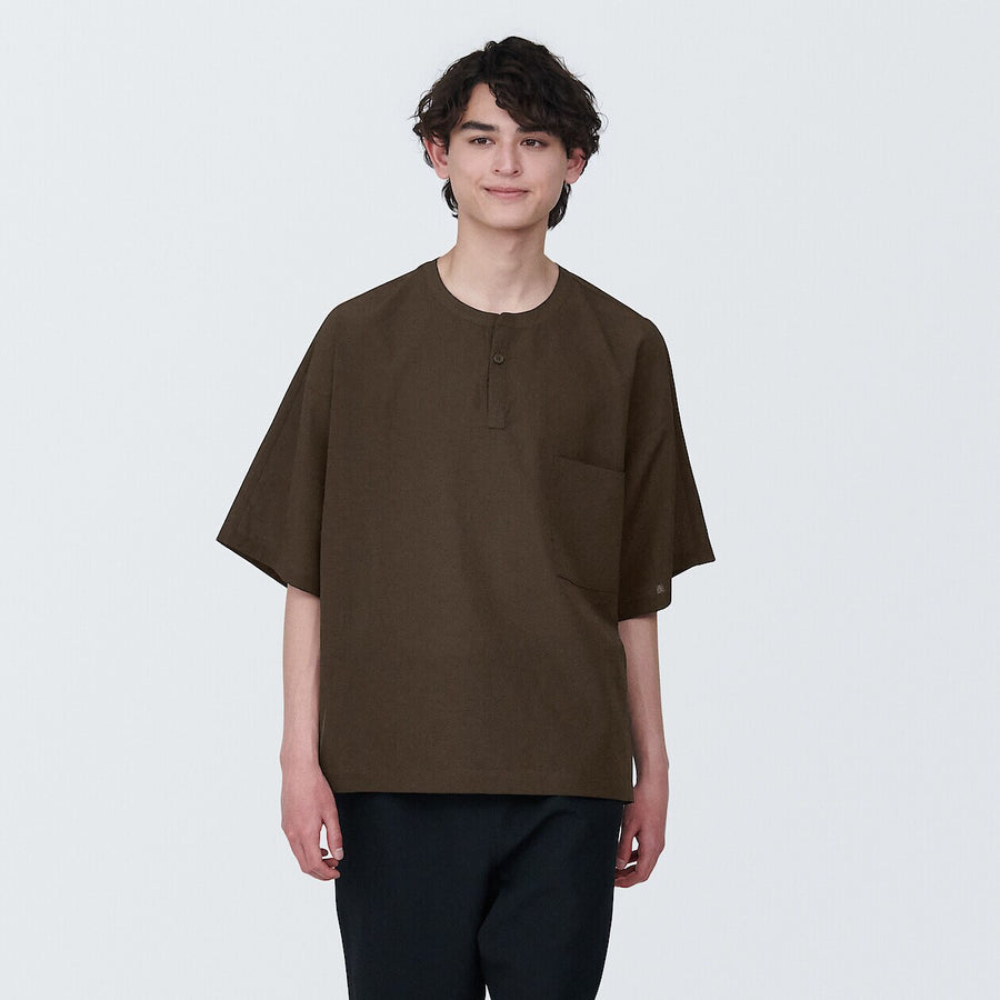 Breathable easy-clean S/S pullover shirt BlackXS