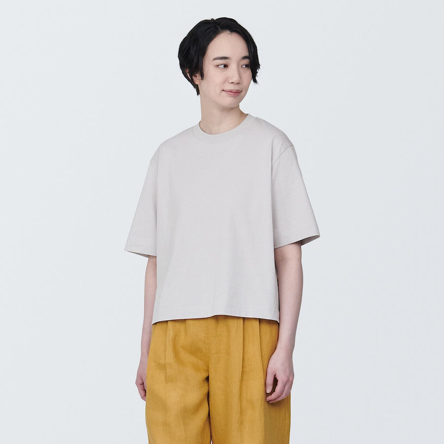 Women's Cool touch Crew neck Wide S/S T-shirtWhiteXS