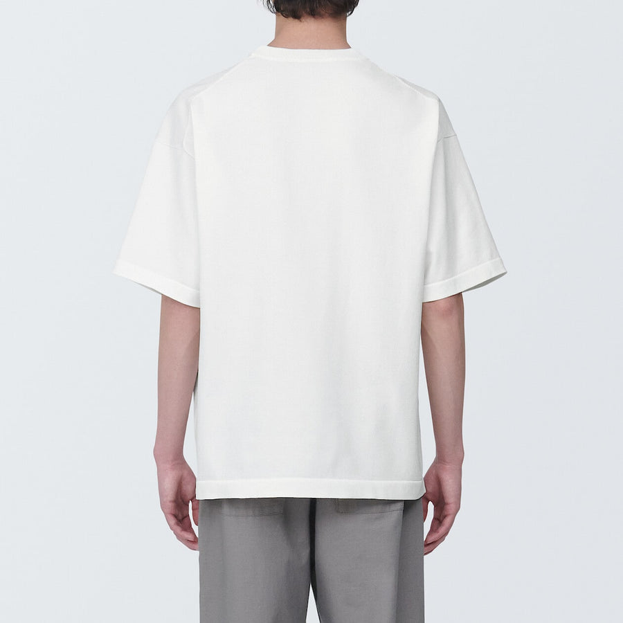 Men's crew neck S/S knitted T-ShirtWhiteXS