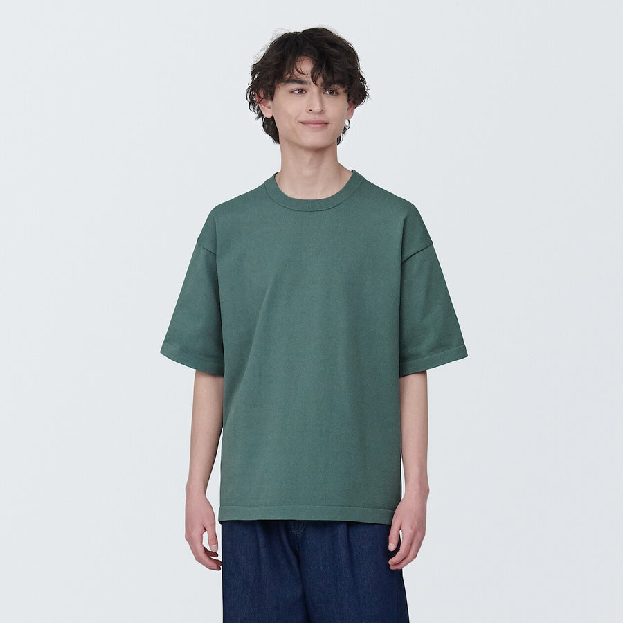 Men's crew neck S/S knitted T-ShirtWhiteXS