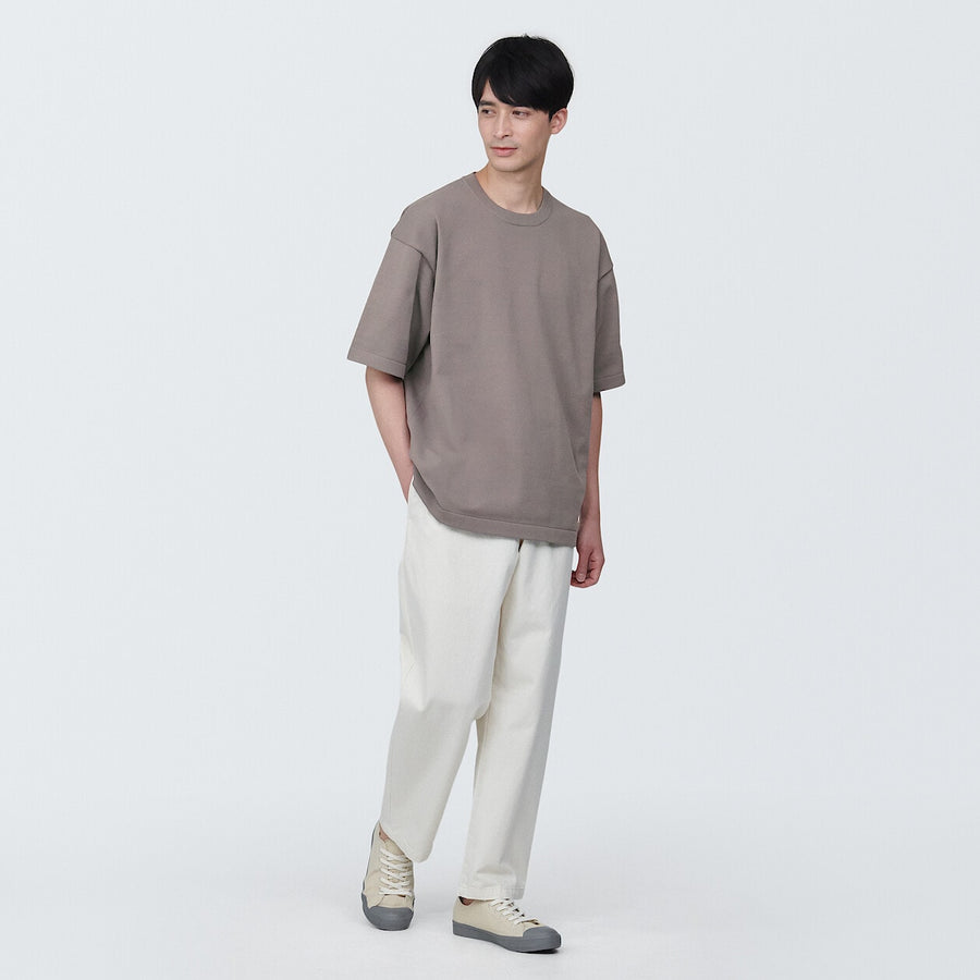 Men's crew neck S/S knitted T-ShirtWhiteXS