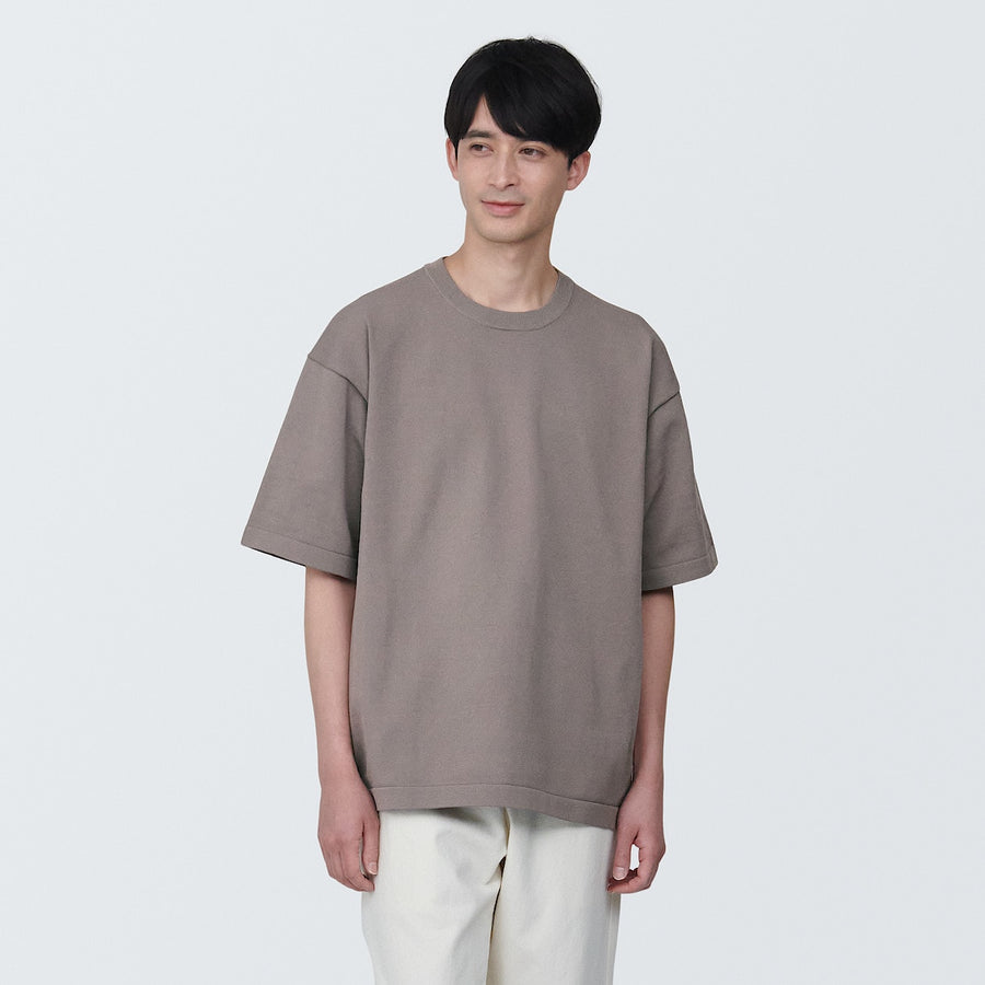 Men's crew neck S/S knitted T-ShirtWhiteXS