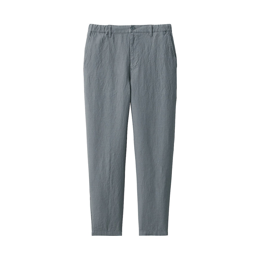 M's Linen tapered pants Medium greyXS