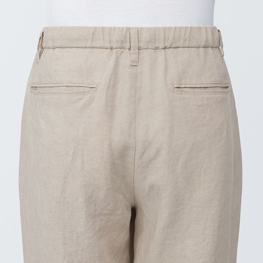 M's Linen tapered pants Medium greyXS