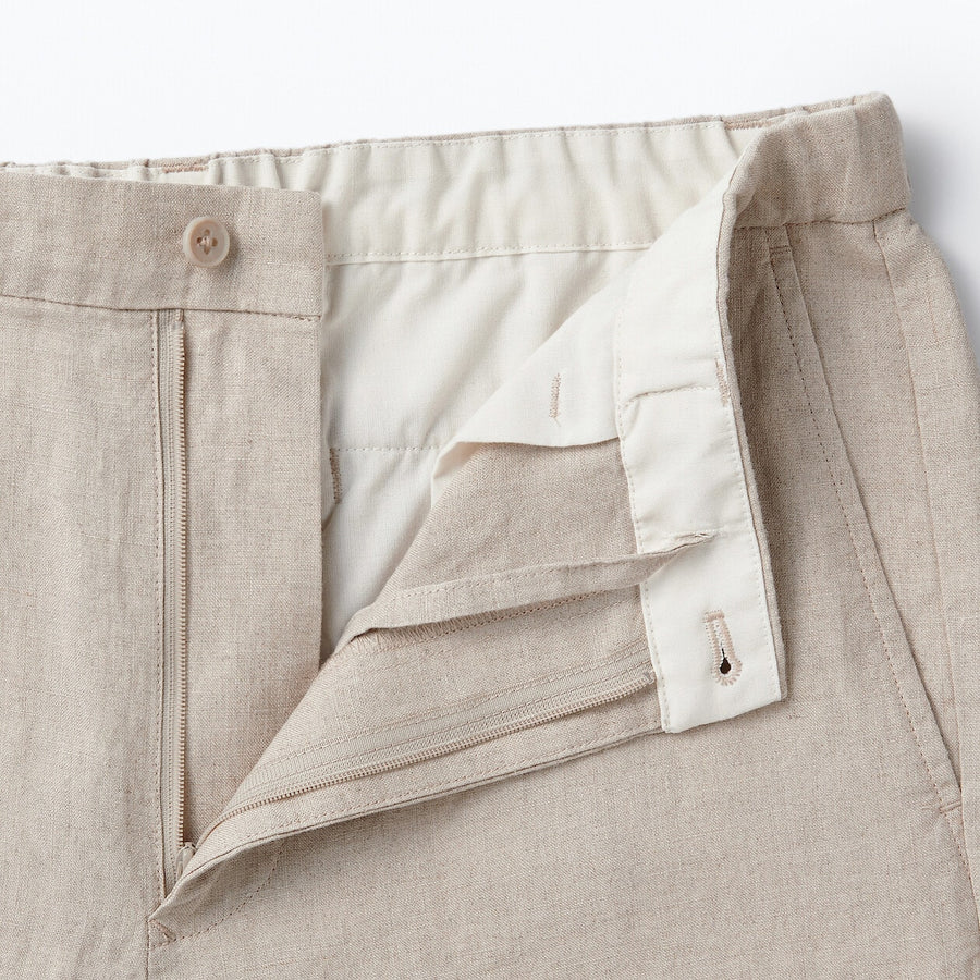 M's Linen tapered pants Medium greyXS