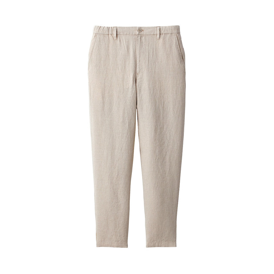 M's Linen tapered pants Medium greyXS