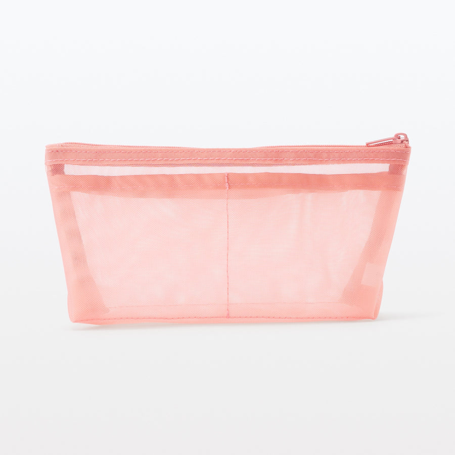 Nylon Mesh Pencil Case With Gusset - Deep