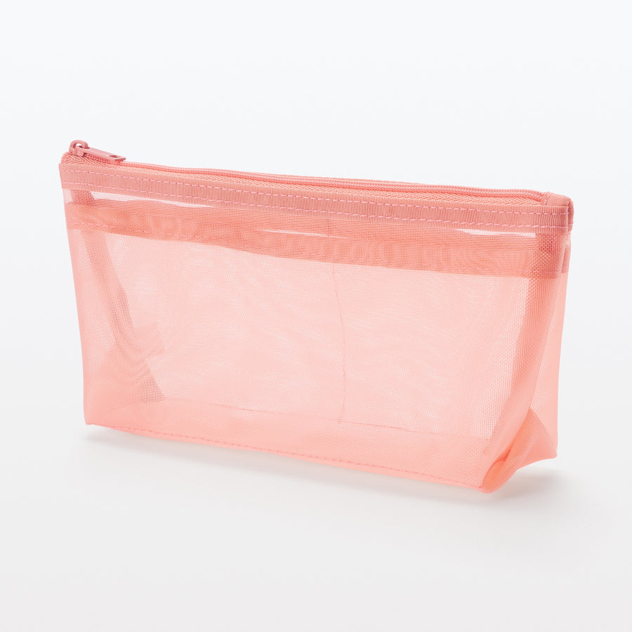 Nylon Mesh Pencil Case With Gusset - Deep