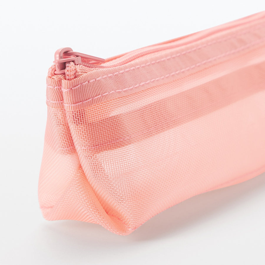 Nylon Mesh Pencil Case With Gusset - Shallow