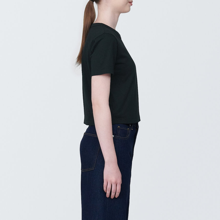 W's Slub Jersey short length Crew neck S/S T-shirtWhiteXS