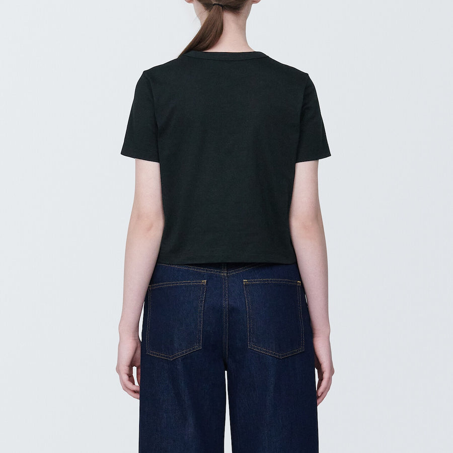 W's Slub Jersey short length Crew neck S/S T-shirtWhiteXS