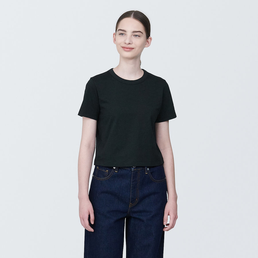W's Slub Jersey short length Crew neck S/S T-shirtWhiteXS