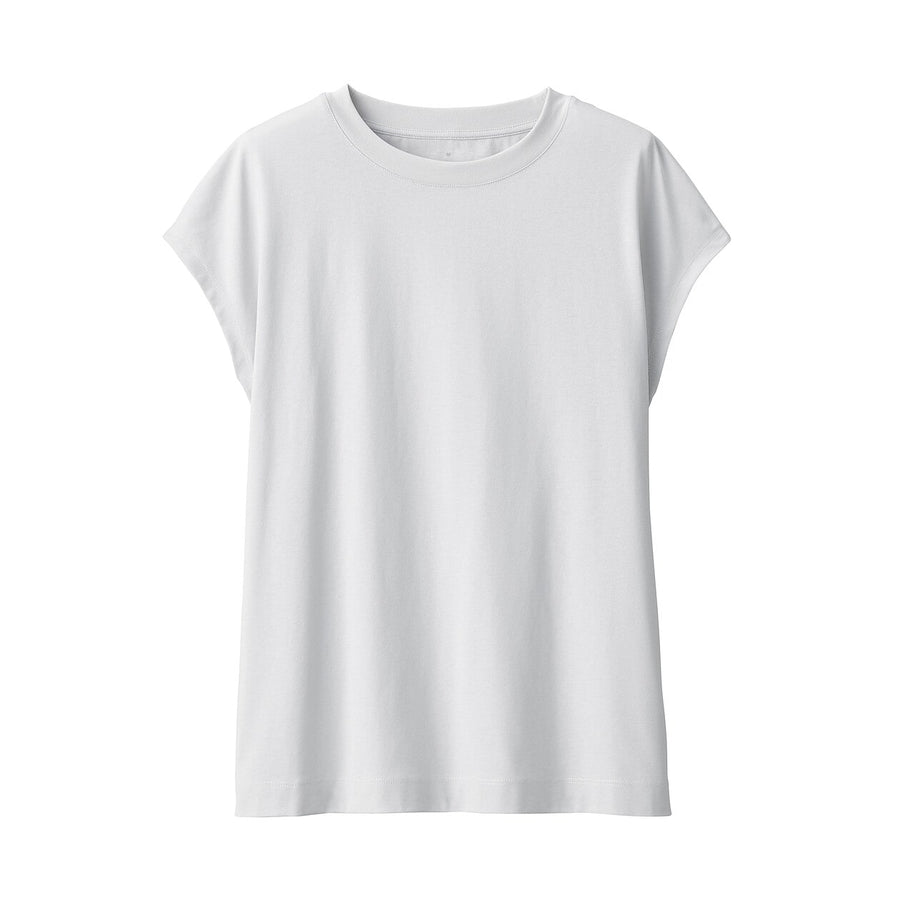 Women's Jersey Crew neck French sleeve T-shirtWhiteXS