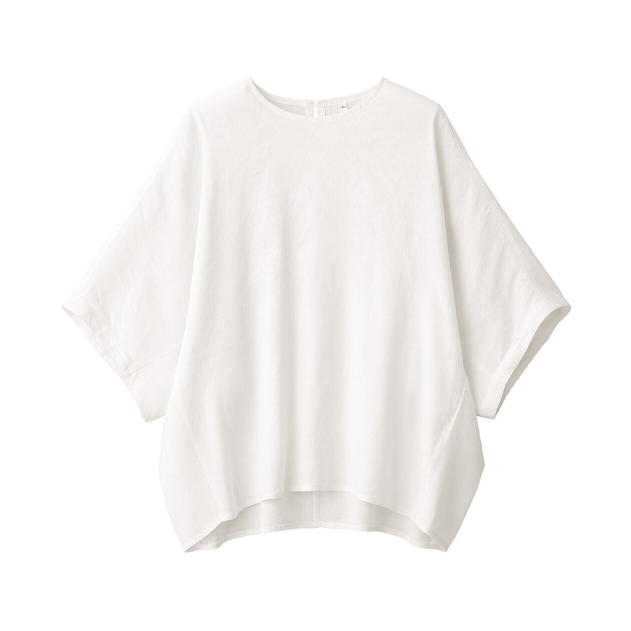 Women's Hemp rayon  S/S blouse Off whiteXS