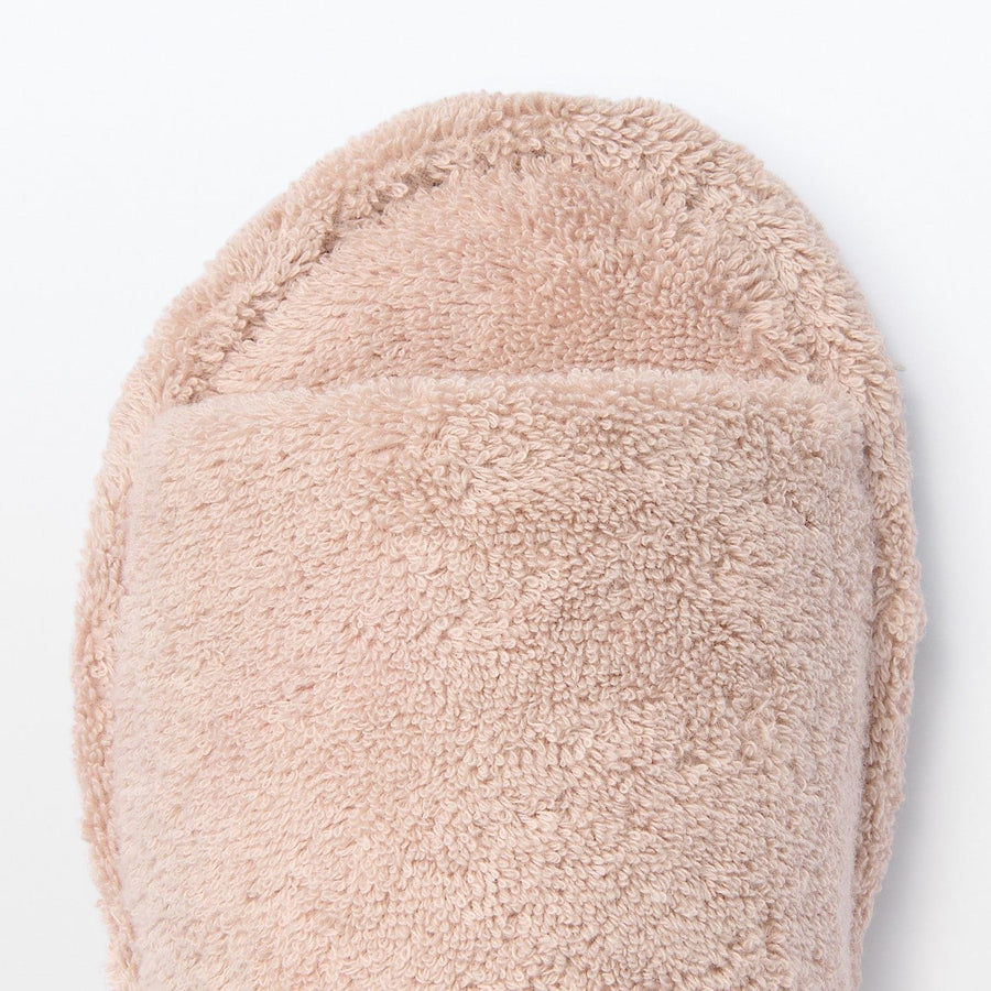 PILE SLIPPERS OPEN TOE