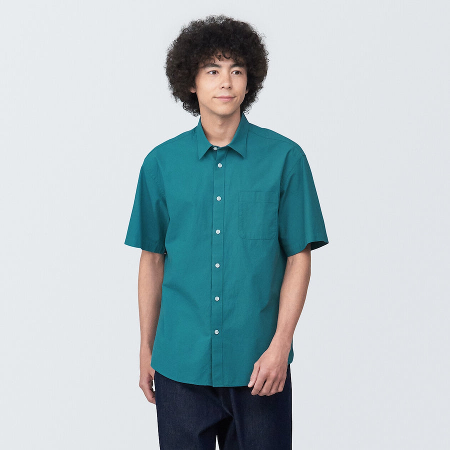 M's Washed broad S/S shirtWhiteXS