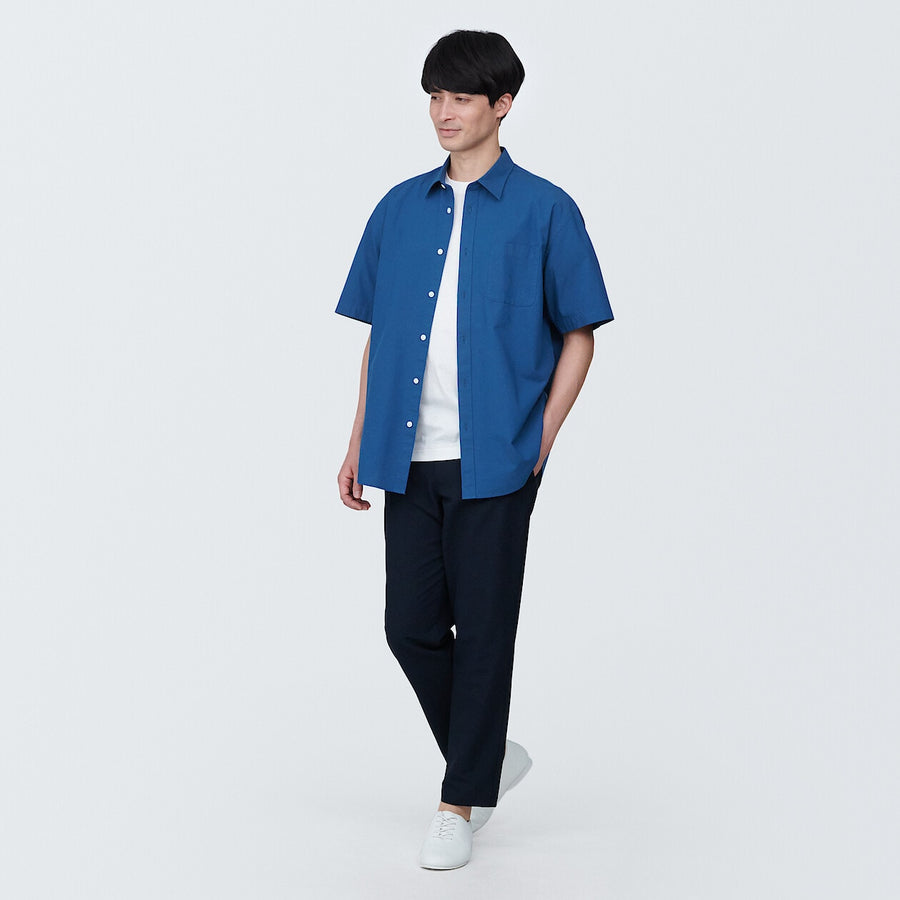 M's Washed broad S/S shirtWhiteXS