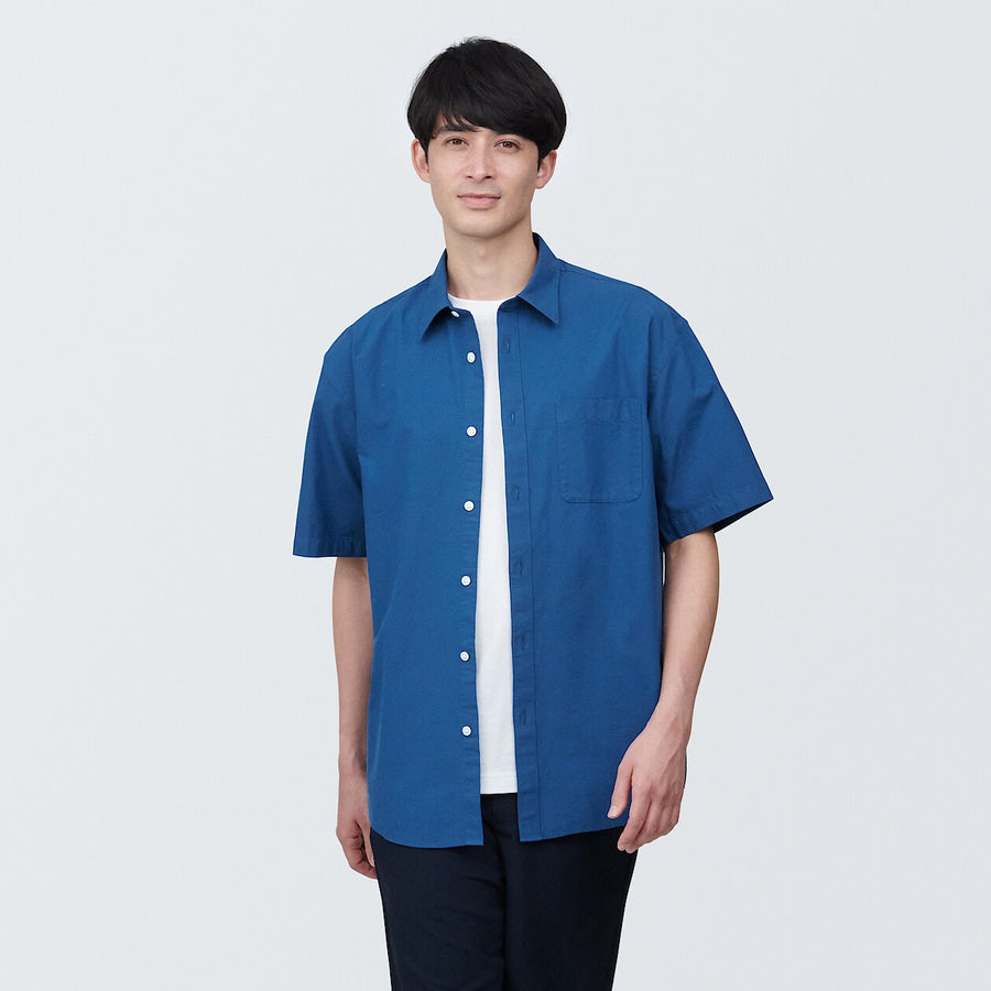 M's Washed broad S/S shirtWhiteXS