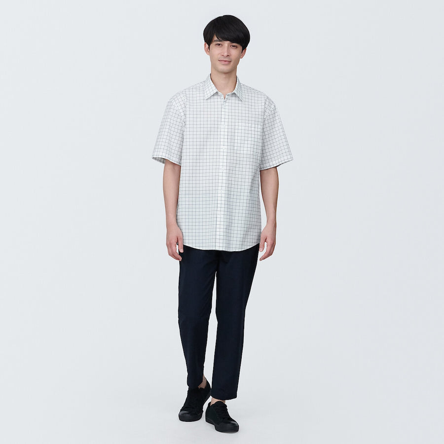 M's Washed broad S/S shirtWhiteXS