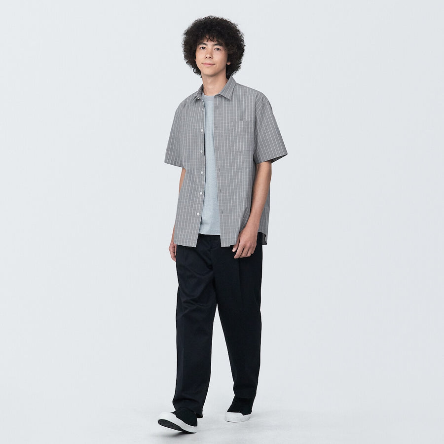 M's Washed broad S/S shirtWhiteXS