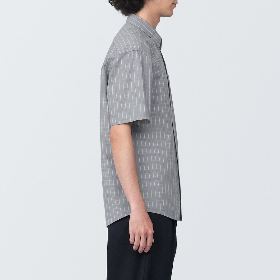 M's Washed broad S/S shirtWhiteXS