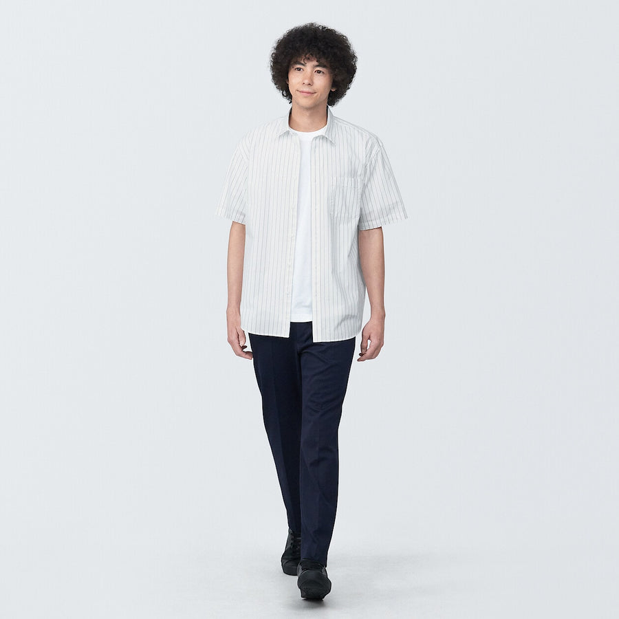 M's Washed broad S/S shirtWhiteXS