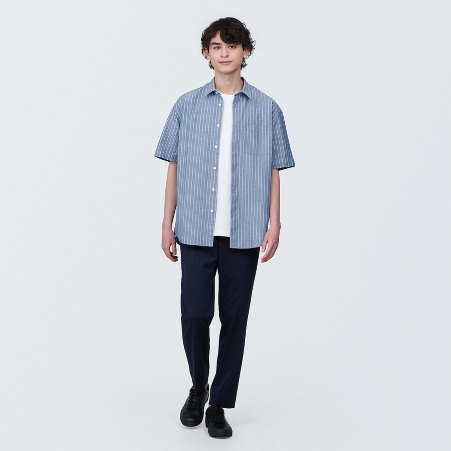 M's Washed broad S/S shirtWhiteXS