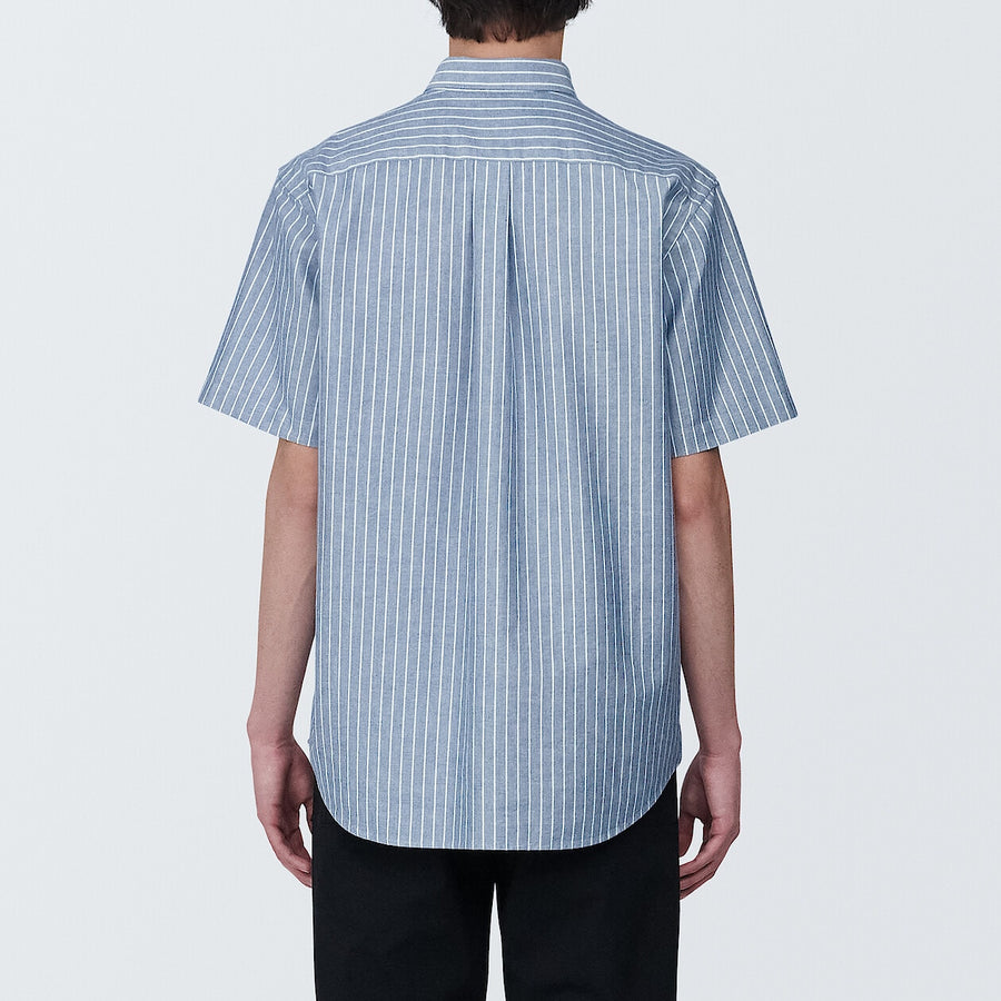 M's Washed oxford button down S/S shirtWhiteXS