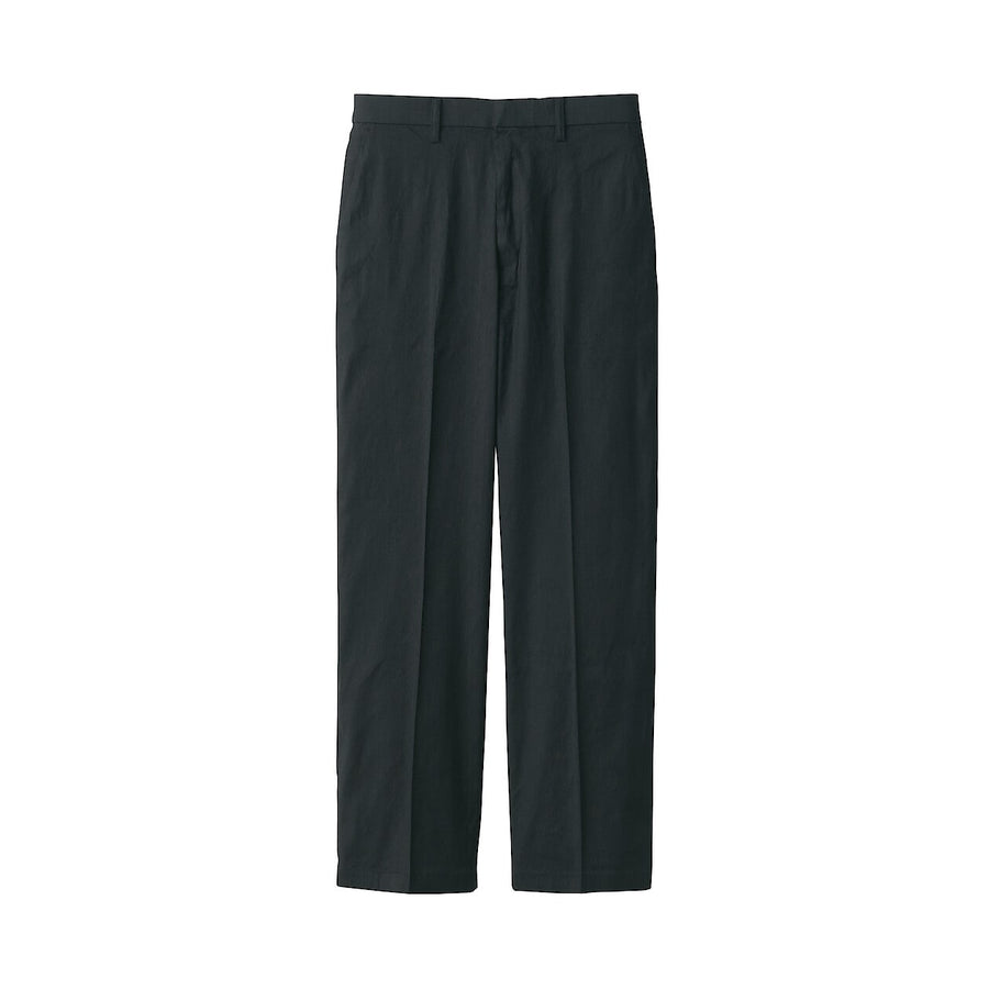 Women's Hemp blend  stretch Straight pants Off whiteXS