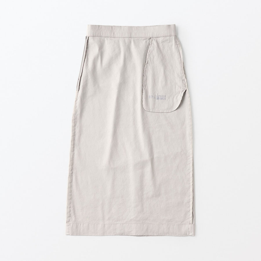 Women's Hemp blend stretch Straight skirt Light greyXS