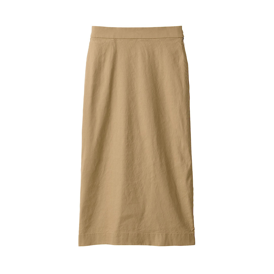 Women's Hemp blend stretch Straight skirt Light greyXS